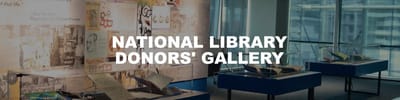 A title card labelled: National Library Donors' Gallery.